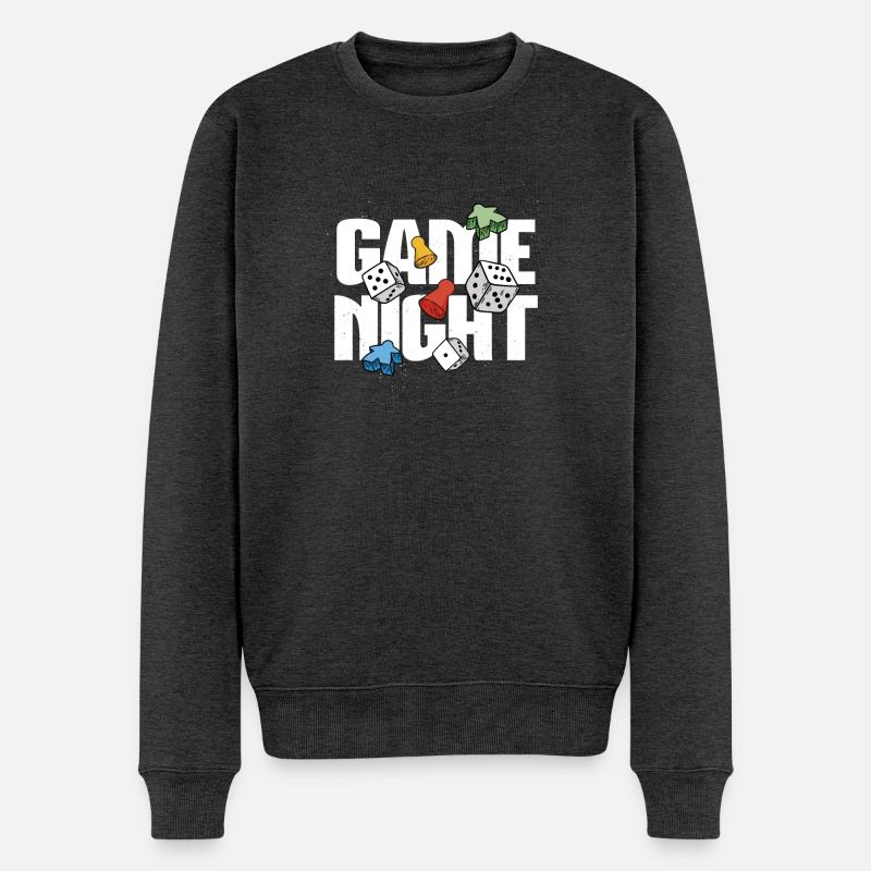 Brettspiel-Enthusiasten - Männer Premium Bio Pullover - Anthrazit meliert