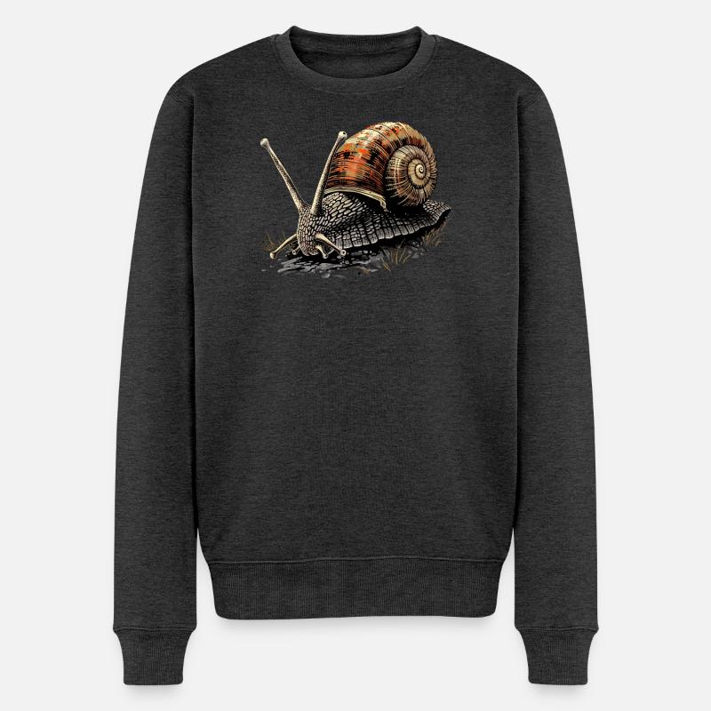 Escargots Vineyard Escargots coquille d’escargot - Pull Premium bio Homme - anthracite chiné