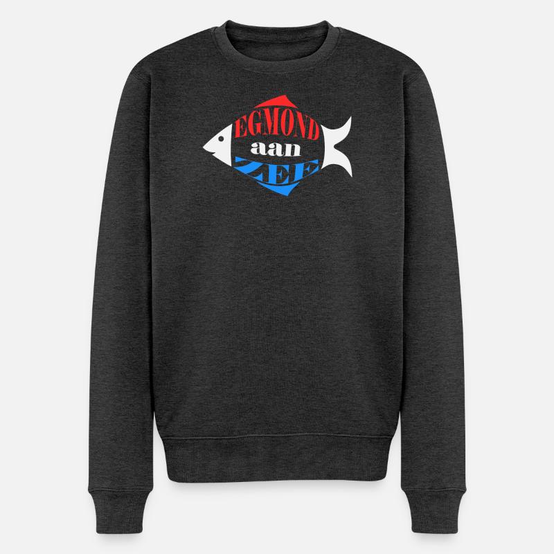 Egmond aan Zee - Männer Premium Bio Pullover - Anthrazit meliert