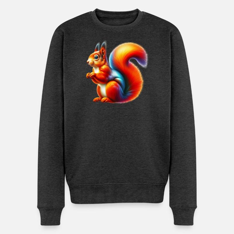 Eichhörnchen - Männer Premium Bio Pullover - Anthrazit meliert