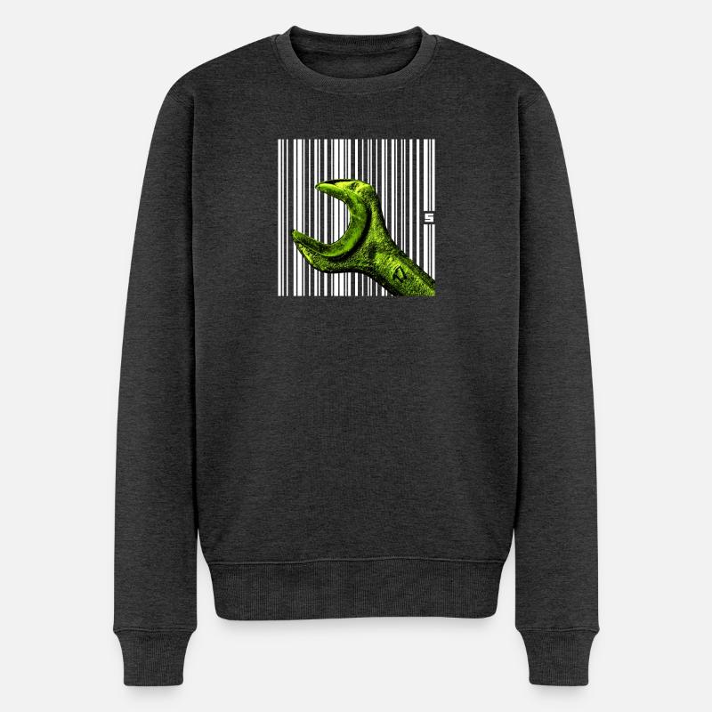 SPOT - SERVICE - Männer Premium Bio Pullover - Anthrazit meliert