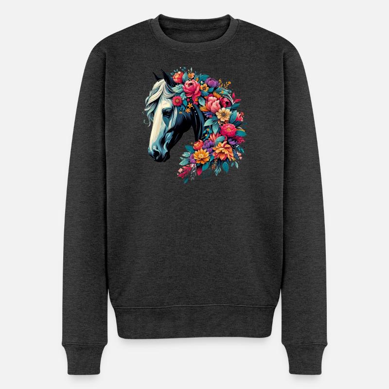 Cheval - Pull Premium bio Homme - anthracite chiné