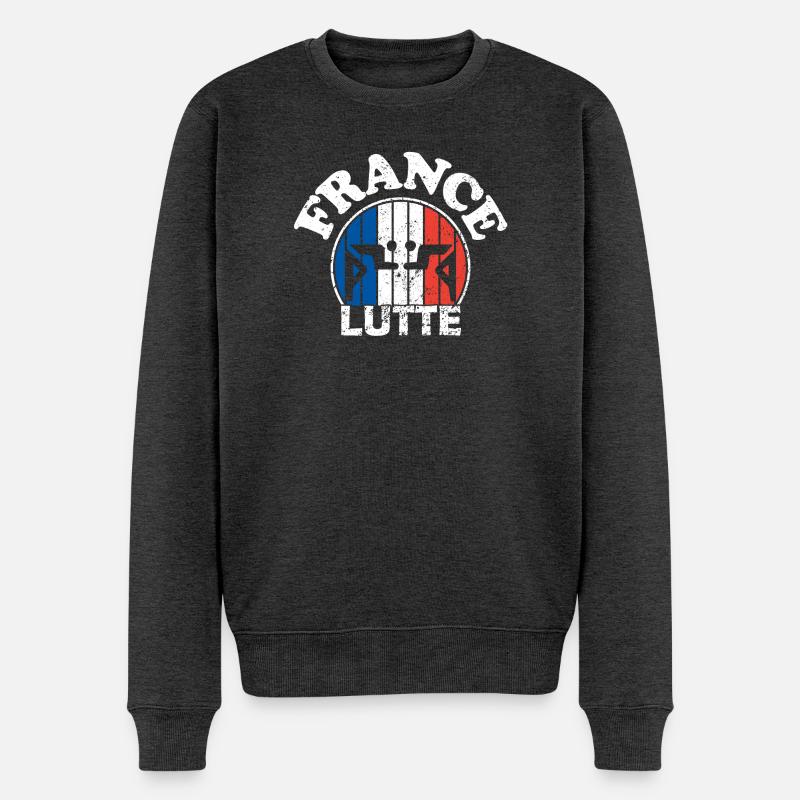 Ringen - Frankreich Ringen - Frankreich - Frankreich Sport. - Männer Premium Bio Pullover - Anthrazit meliert