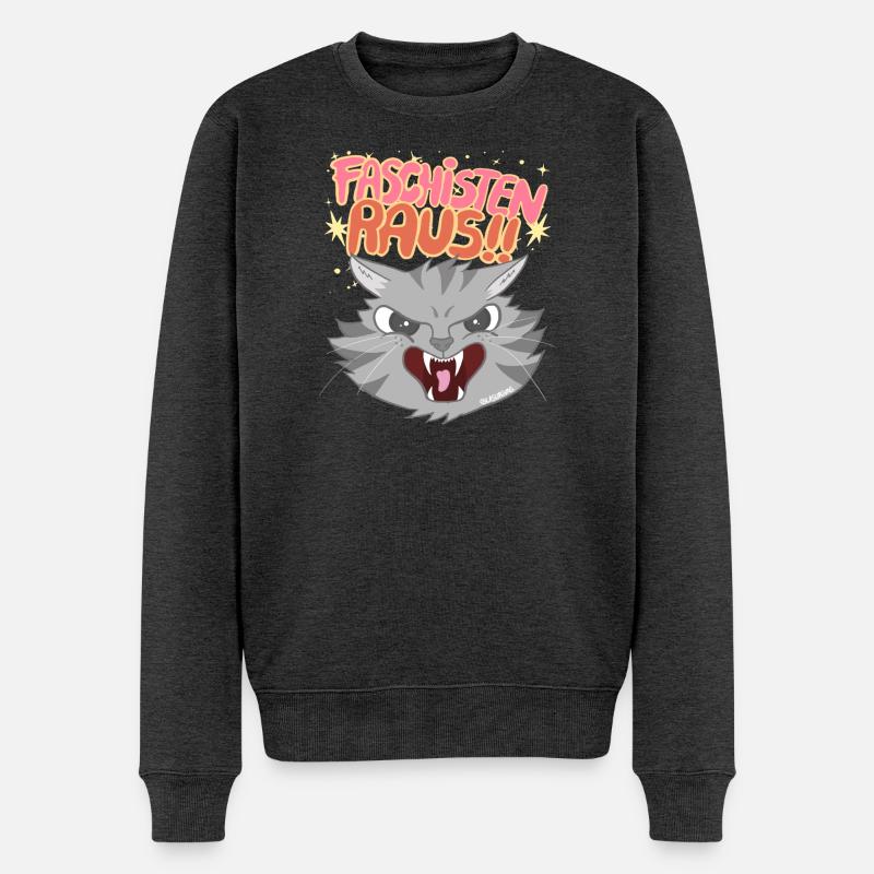 Faschisten Raus! 2 - Männer Premium Bio Pullover - Anthrazit meliert