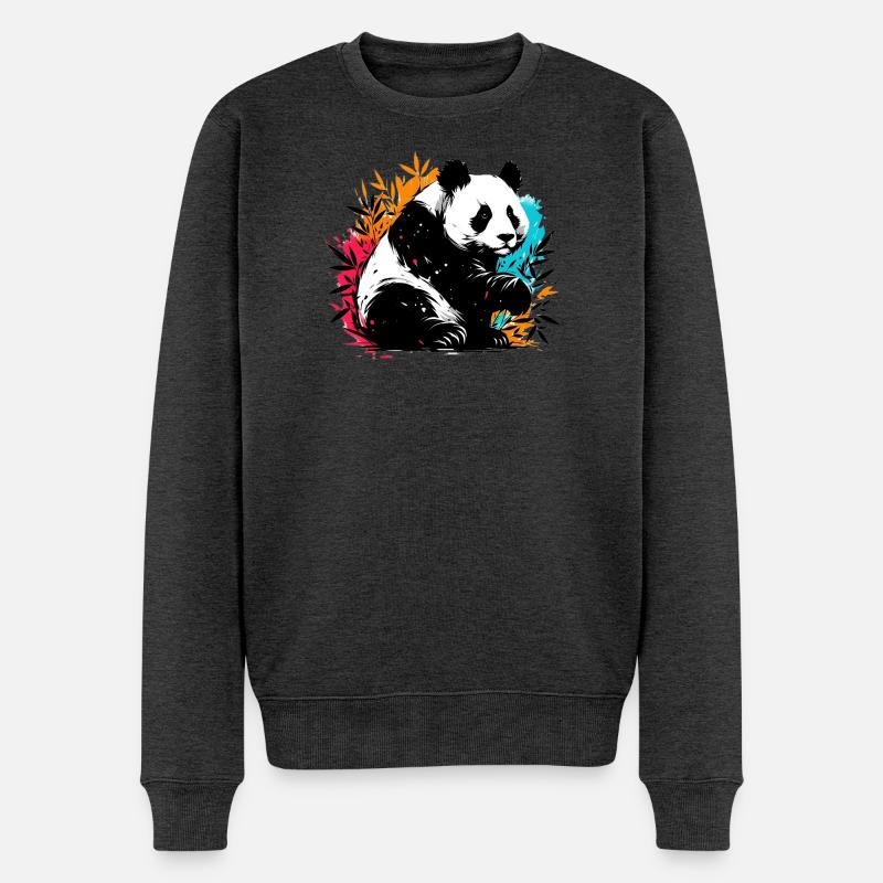 Panda - Pull Premium bio Homme - anthracite chiné