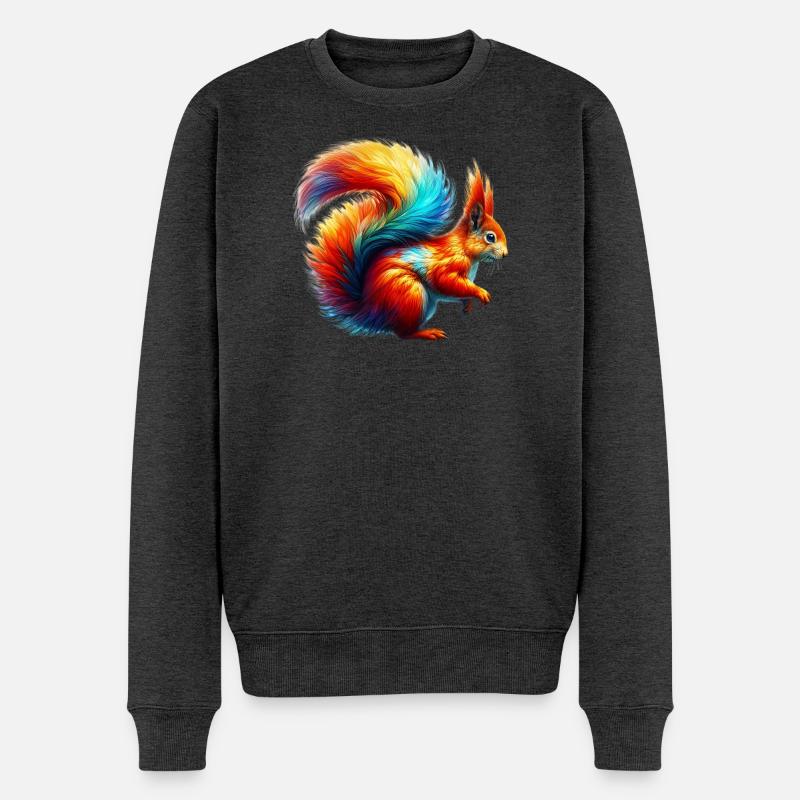 Eichhörnchen - Männer Premium Bio Pullover - Anthrazit meliert