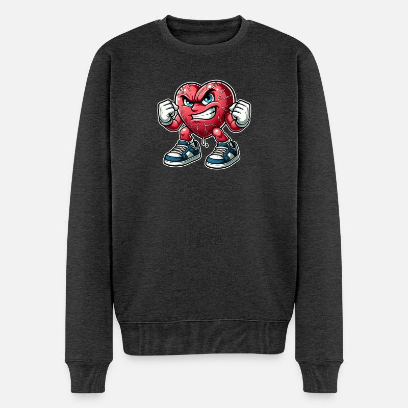 Design de Cœur Enragé - Pull Premium bio Homme - anthracite chiné