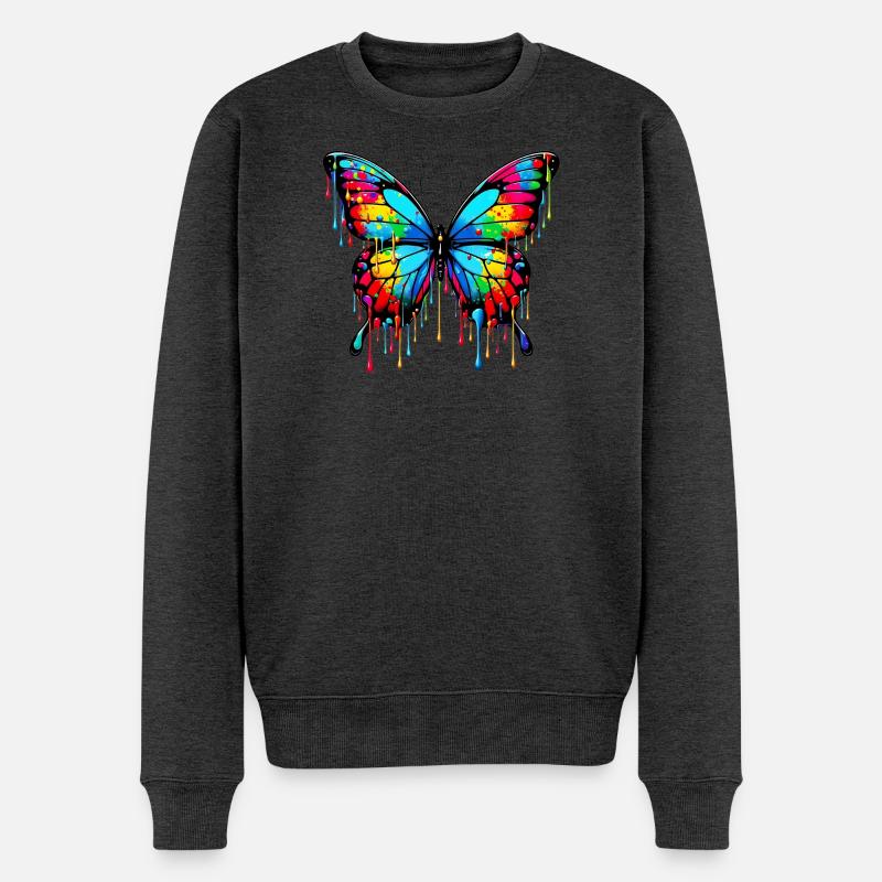 Papillon - Pull Premium bio Homme - anthracite chiné