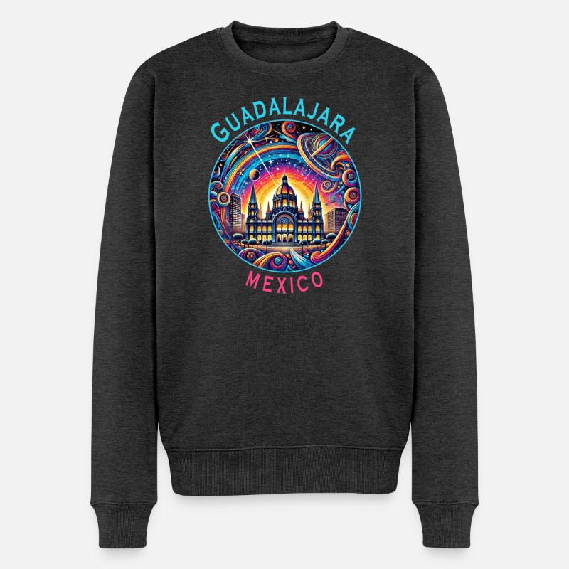 Guadalajara Mexiko Jalisco Design - Männer Premium Bio Pullover - Anthrazit meliert