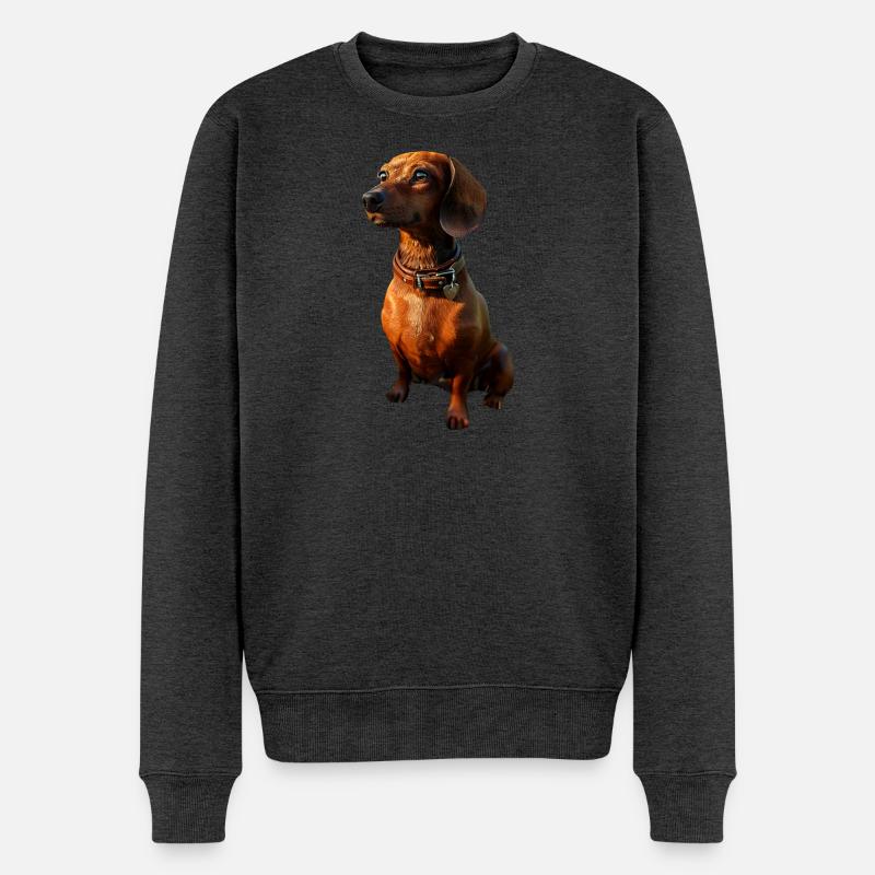 Teckel, Teckel, Teckel miniature, Dachshund Club, Teckel - Pull Premium bio Homme - anthracite chiné