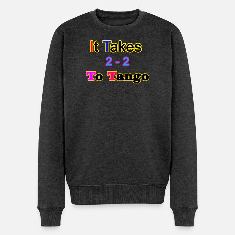 Es braucht 2 zum Tango - Männer Premium Bio Pullover - Anthrazit meliert