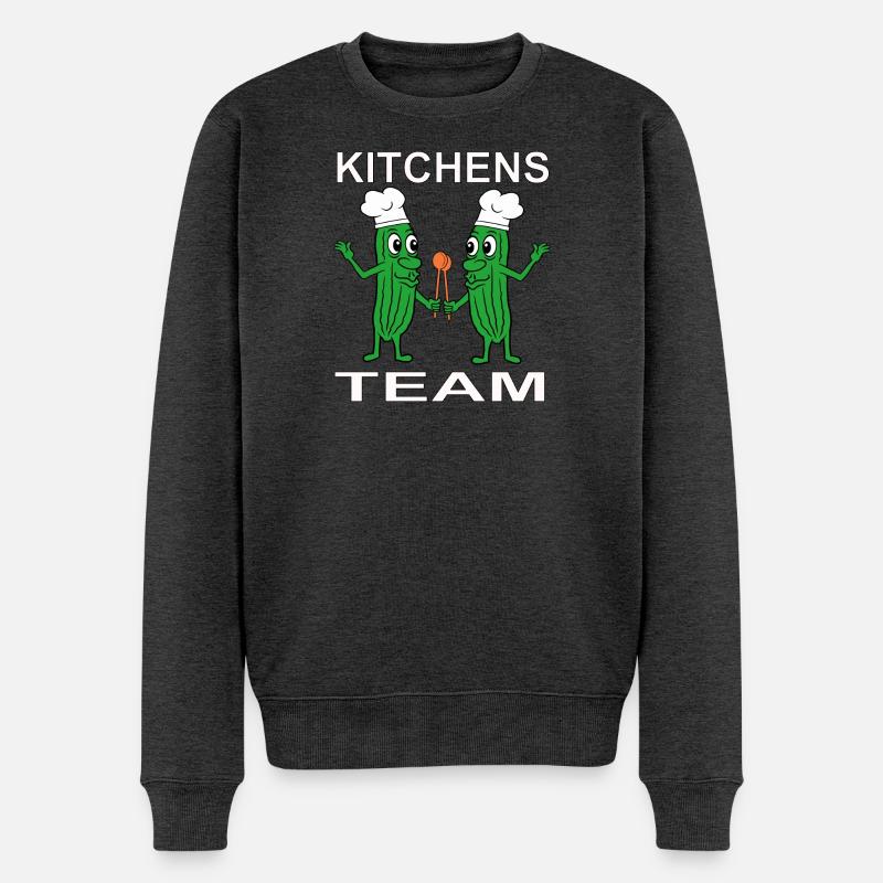 Koch Kochen - Männer Premium Bio Pullover - Anthrazit meliert