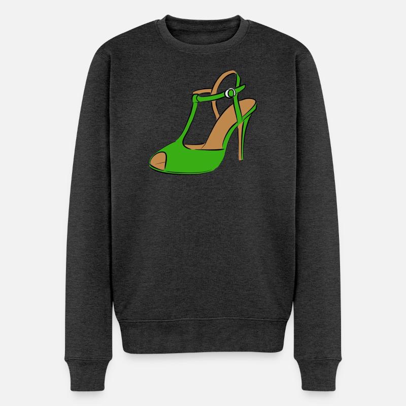 Schuh Damenschuh - Männer Premium Bio Pullover - Anthrazit meliert