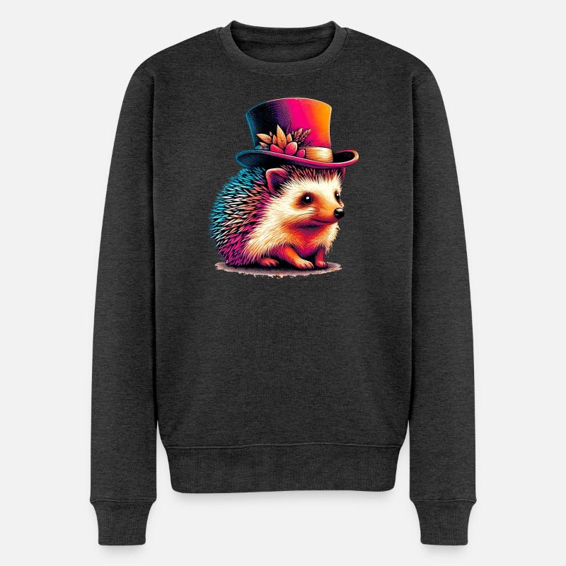 Hérisson - Pull Premium bio Homme - anthracite chiné