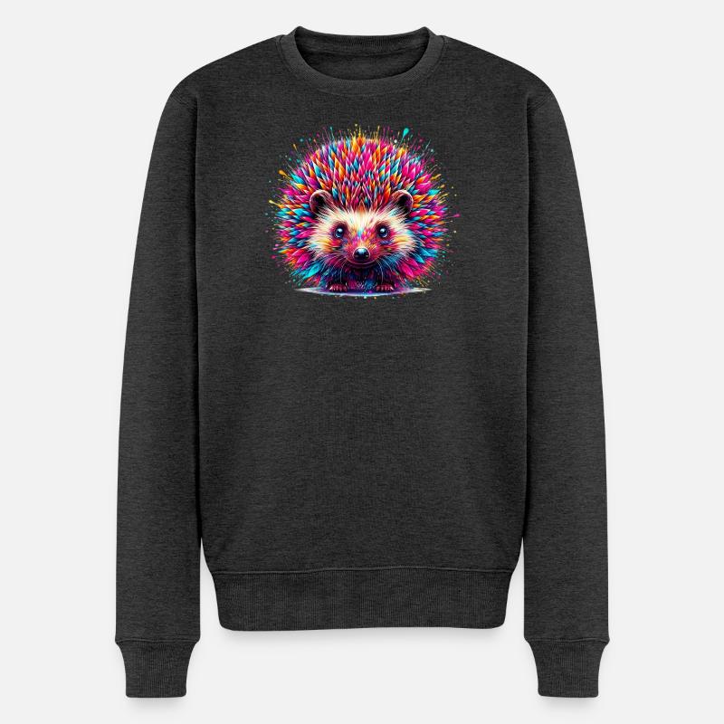 Igel - Männer Premium Bio Pullover - Anthrazit meliert