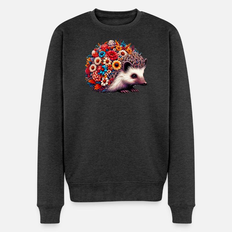 Igel - Männer Premium Bio Pullover - Anthrazit meliert