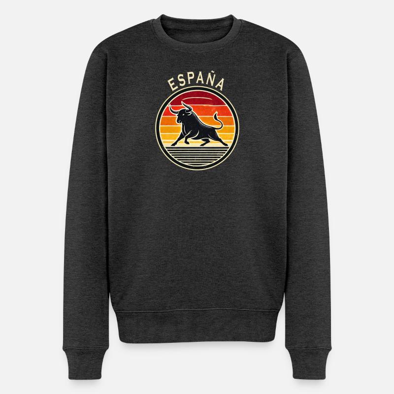Espagne Taureau Design - Pull Premium bio Homme - anthracite chiné