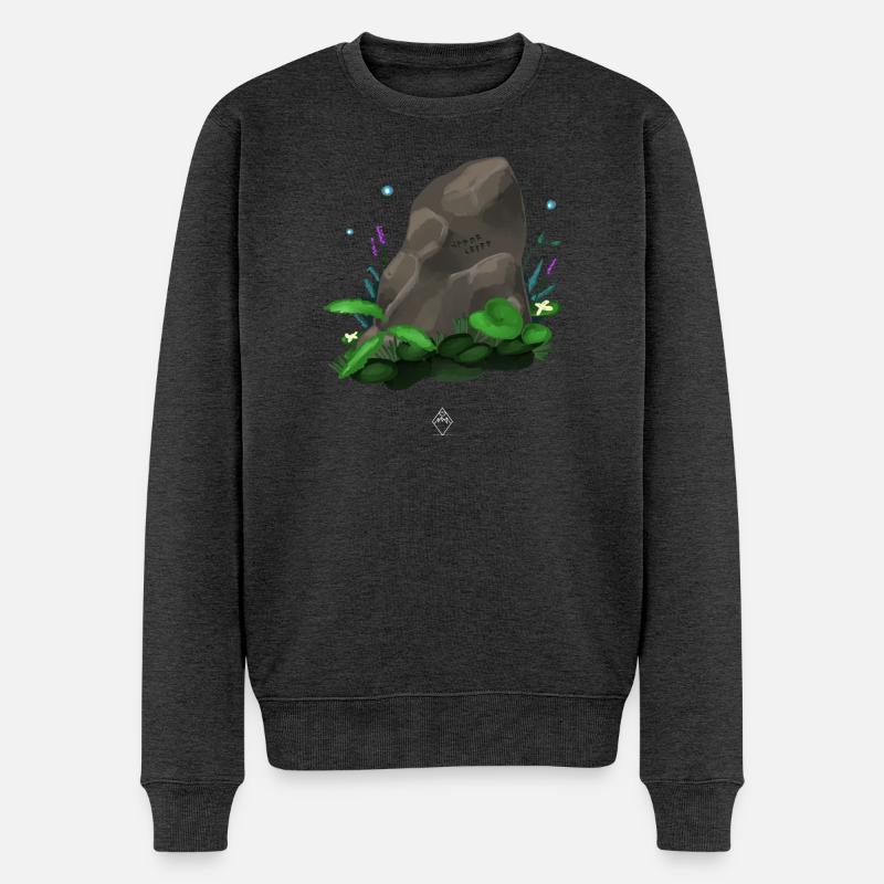 Runes Stone - Männer Premium Bio Pullover - Anthrazit meliert