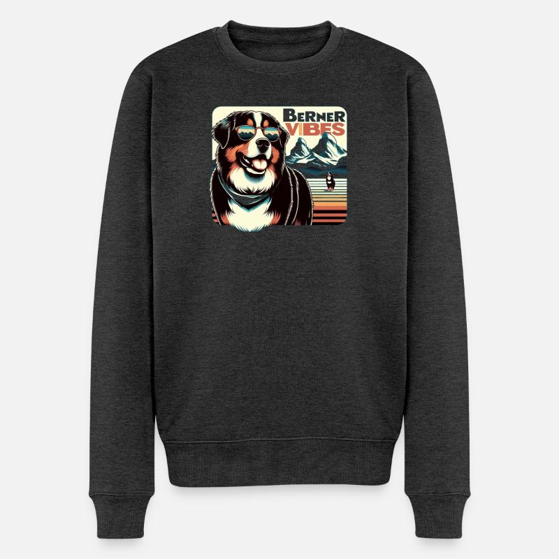 Berner Sennenhund - Männer Premium Bio Pullover - Anthrazit meliert