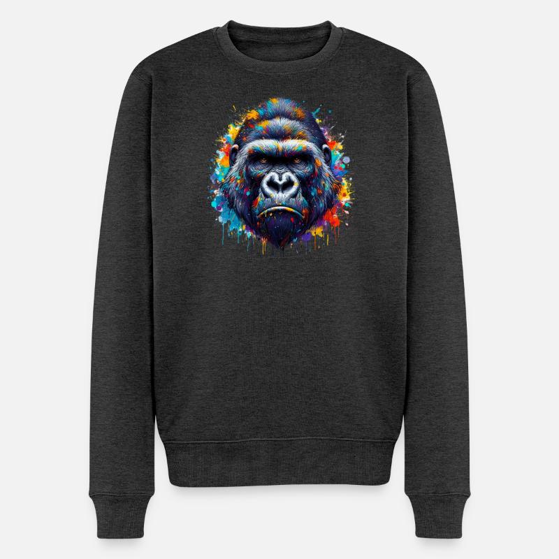 Gorille - Pull Premium bio Homme - anthracite chiné