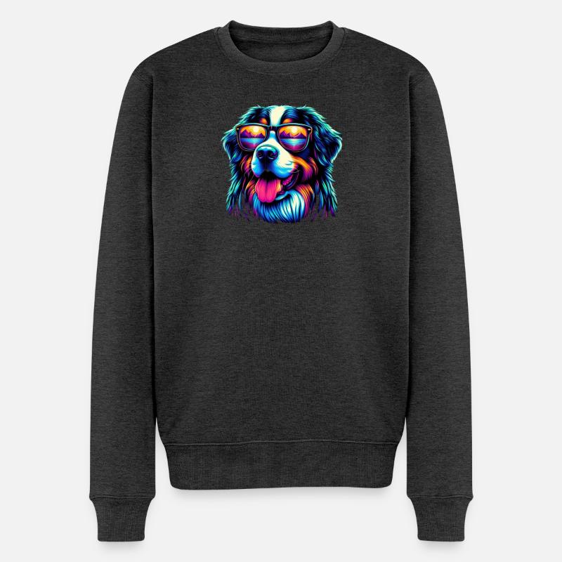 Berner Sennenhund - Männer Premium Bio Pullover - Anthrazit meliert
