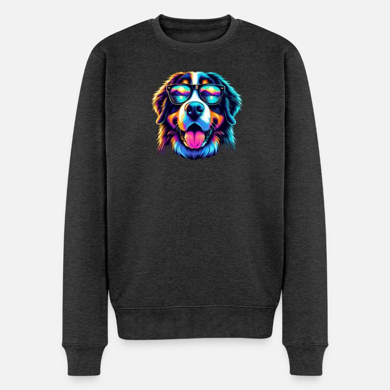 Berner Sennenhund - Männer Premium Bio Pullover - Anthrazit meliert