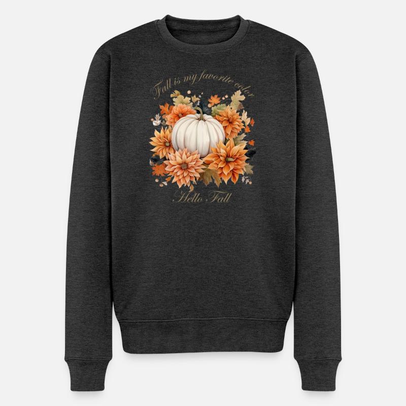 Hallo Herbst - Männer Premium Bio Pullover - Anthrazit meliert