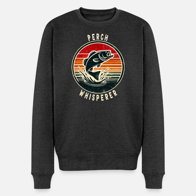 Design Perch Whisper - Pull Premium bio Homme - anthracite chiné