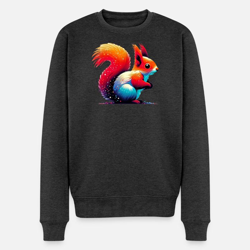 Eichhörnchen - Männer Premium Bio Pullover - Anthrazit meliert