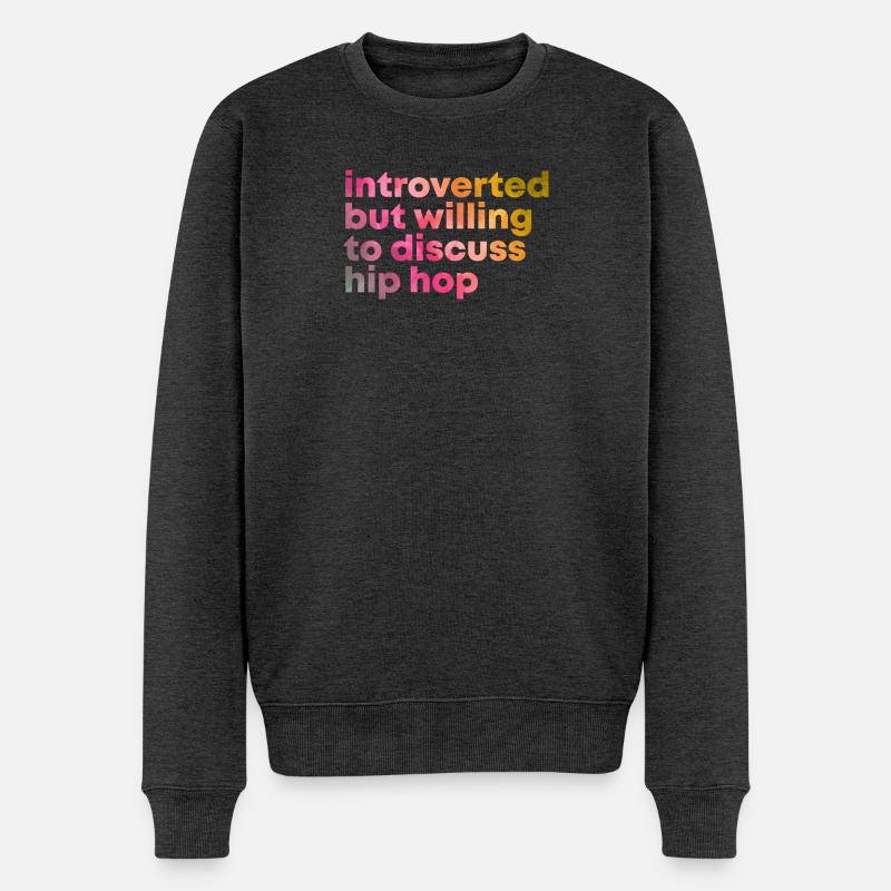 Hip-Hop (Englisch) - Männer Premium Bio Pullover - Anthrazit meliert