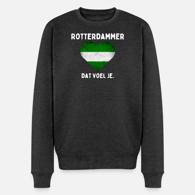 Rotterdammer - Pull Premium bio Homme - anthracite chiné
