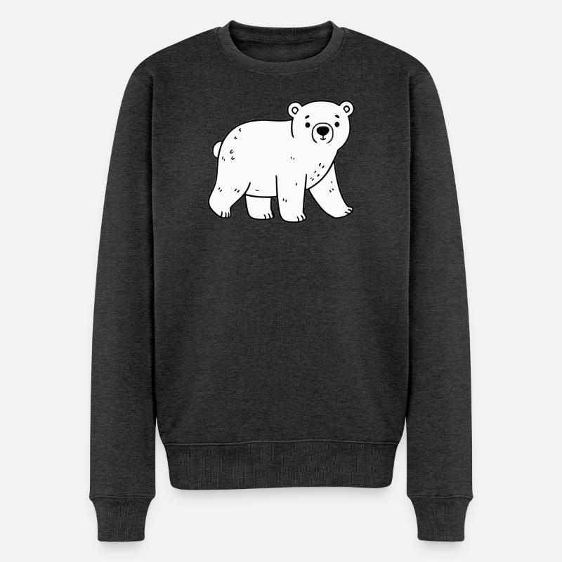 Eisbär - Männer Premium Bio Pullover - Anthrazit meliert
