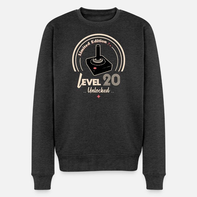 Design rétro joystick édition limitée - Pull Premium bio Homme - anthracite chiné