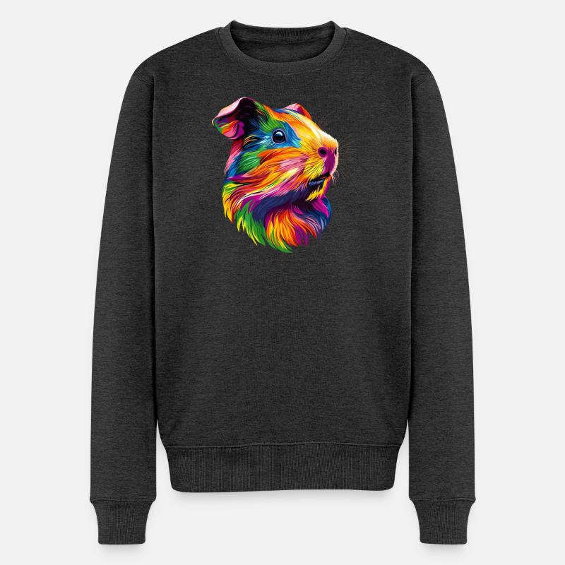 Meerschweinchen Nagetiere Capybara Süßes Nager - Männer Premium Bio Pullover - Anthrazit meliert