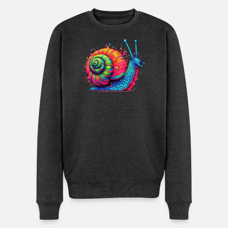 Escargot - Pull Premium bio Homme - anthracite chiné