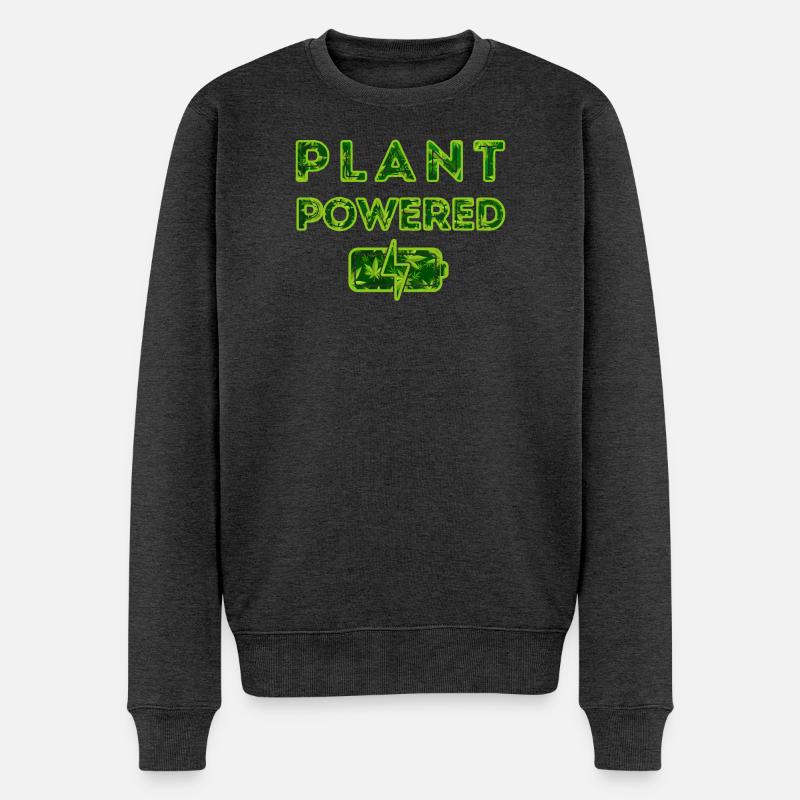 Angetrieben von Pflanzen - Männer Premium Bio Pullover - Anthrazit meliert
