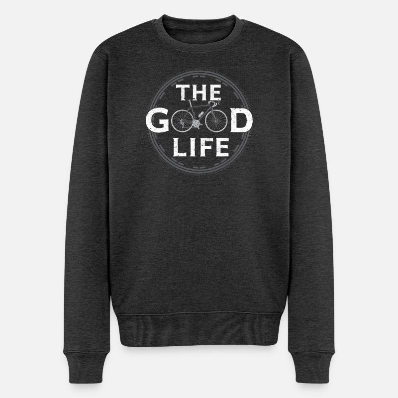 Das gute Leben - Männer Premium Bio Pullover - Anthrazit meliert