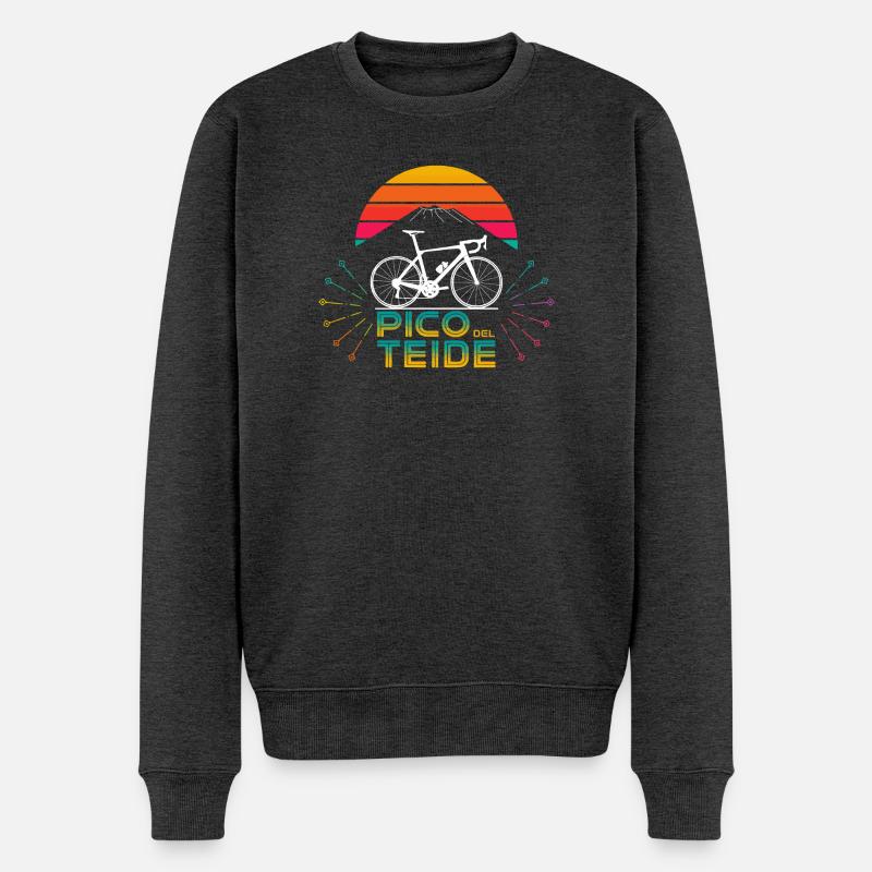 Pico del Teide Radabenteuer - Männer Premium Bio Pullover - Anthrazit meliert