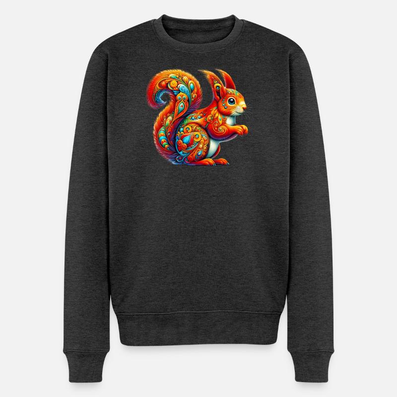 Eichhörnchen - Männer Premium Bio Pullover - Anthrazit meliert