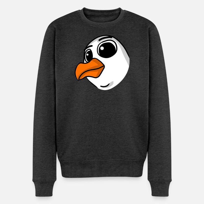 Tête de mouette - Pull Premium bio Homme - anthracite chiné