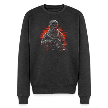 Forces spéciales - Pull Premium bio Homme - anthracite chiné - Devant - Thijin (182cm)