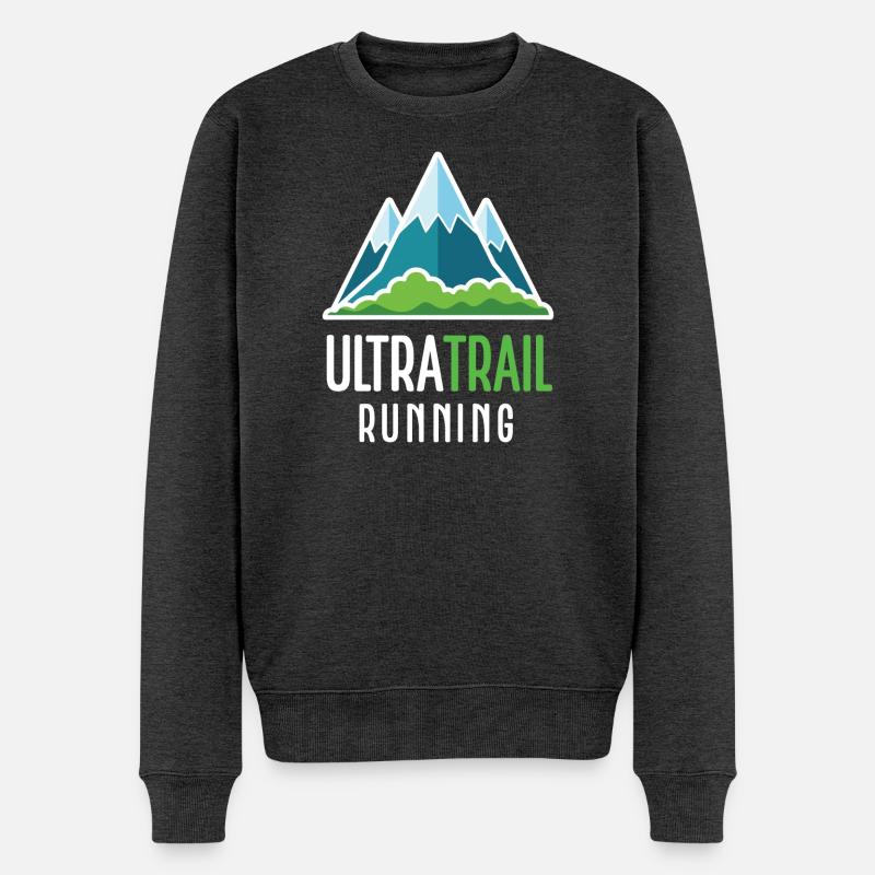Ultra Trail Running - Pull Premium bio Homme - anthracite chiné