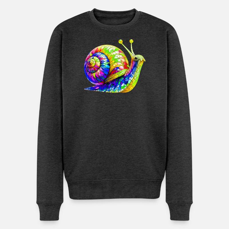 Escargot - Pull Premium bio Homme - anthracite chiné