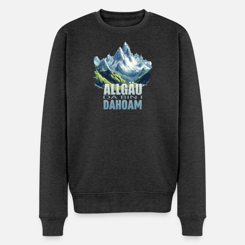 Allgäu - Da bin i Dahoam - Männer Premium Bio Pullover - Anthrazit meliert