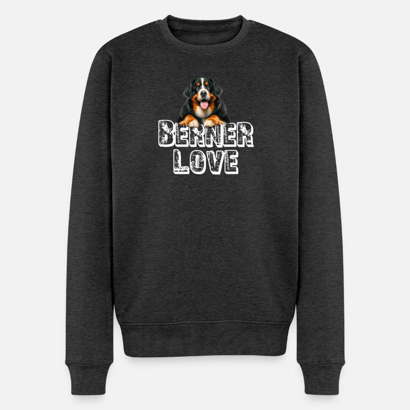 Berner Sennenhund - Männer Premium Bio Pullover - Anthrazit meliert