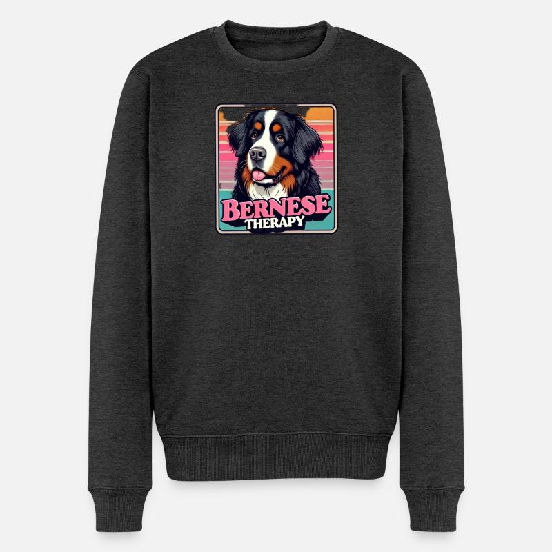Berner Sennenhund - Männer Premium Bio Pullover - Anthrazit meliert