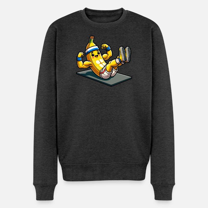 Défiez vos limites Bodybuilder Abdos - Pull Premium bio Homme - anthracite chiné
