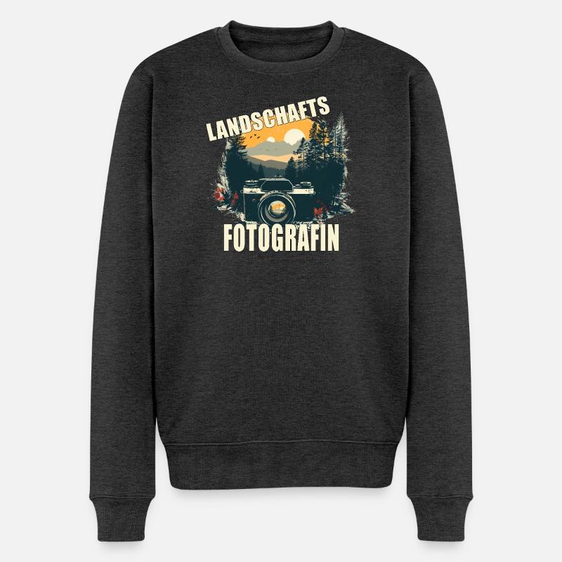 Landschafts Fotografin - Männer Premium Bio Pullover - Anthrazit meliert