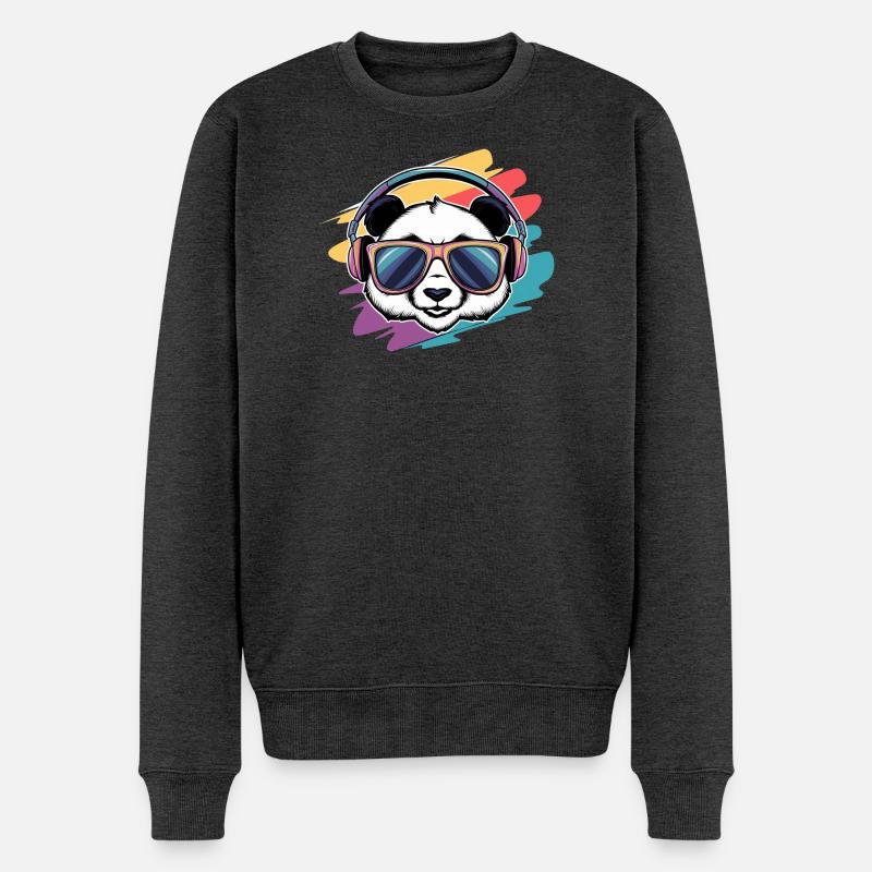 Ambiance Panda Cool - Pull Premium bio Homme - anthracite chiné