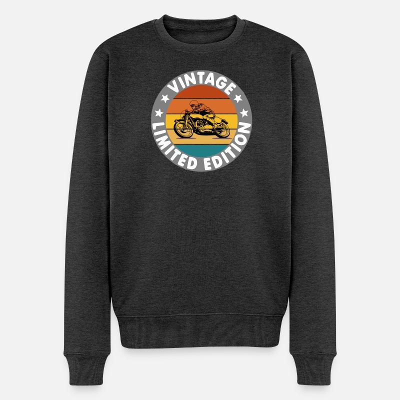 Weinlese - Männer Premium Bio Pullover - Anthrazit meliert